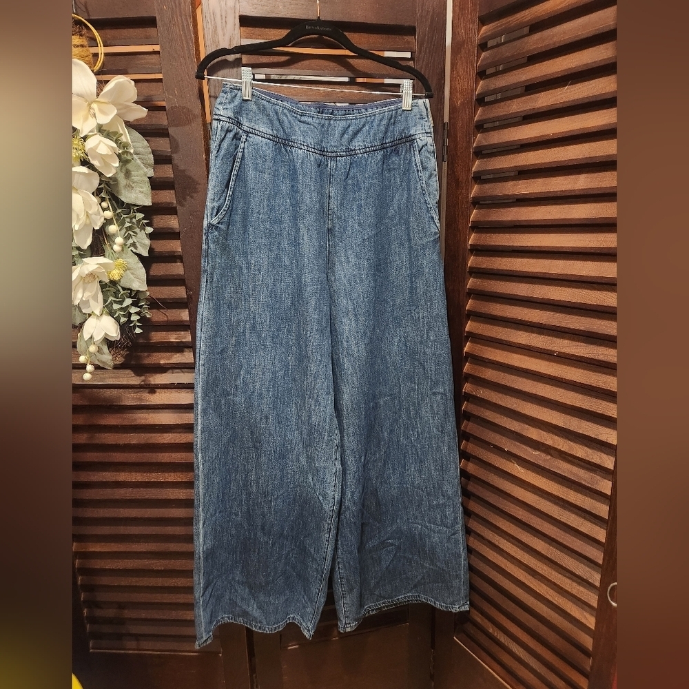 Women's Wide-Leg Denim Jeans - Blue